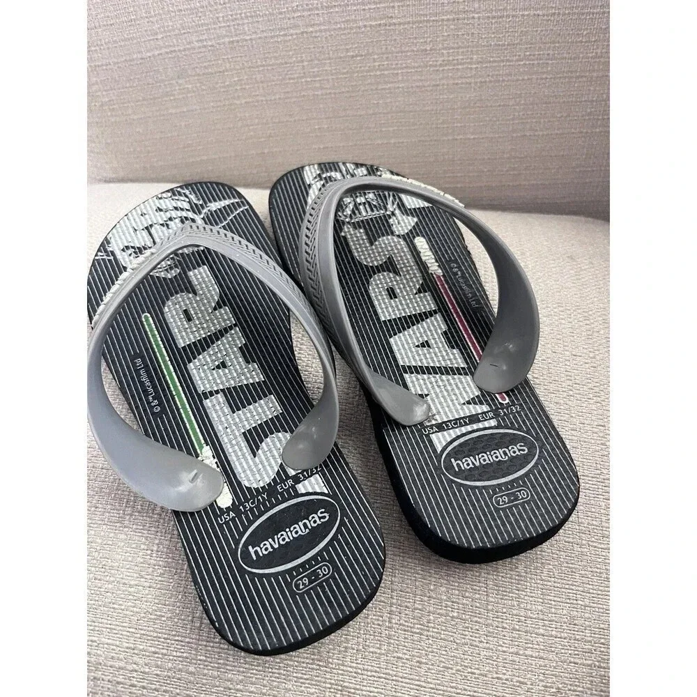 havaianas flip flops boys 13c Or 1 Y Star Wars black summer sandals